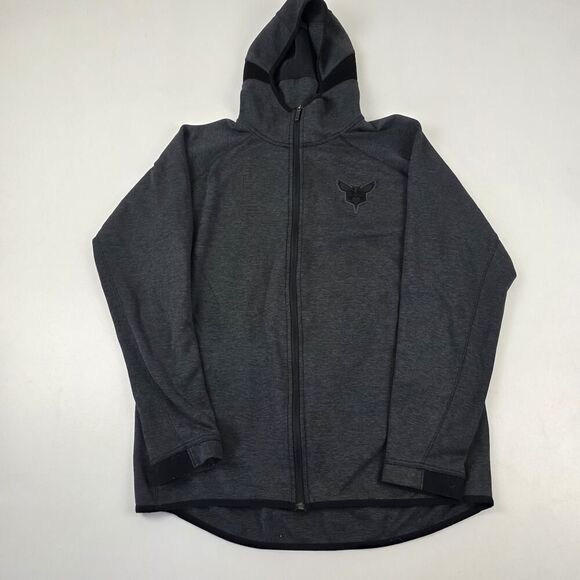 NBA Charlotte Hornets Basketball Full Zip Hoodie Gray W/Pockets Size Medium Tall - Picture 1 of 10